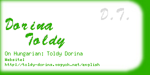 dorina toldy business card